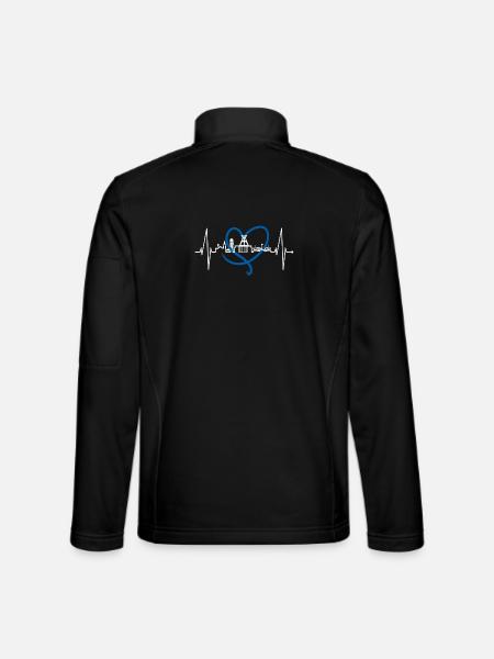 Bochum Heartbeat Bochum Skyline Home Ruhrpott - Unisex Softshell Jacket - black - Back