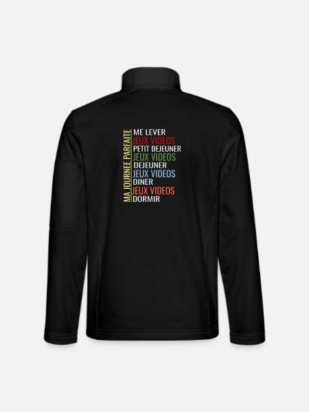 Jeux vidéos ma journée parfaite - Veste en tissu softshell Unisexe - noir - Dos