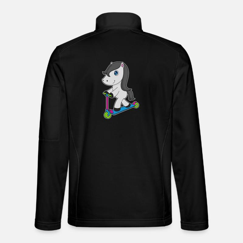 Trottinette à cheval - Veste en tissu softshell Unisexe - noir