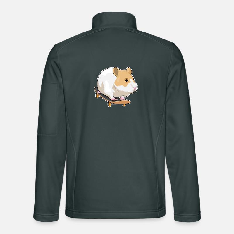 Hamster Skater Skateboard Veste en tissu softshell Unisexe