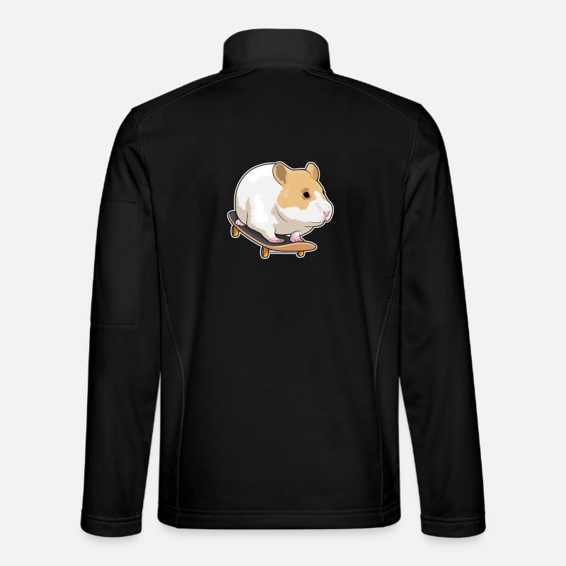 Hamster Skater Skateboard - Veste en tissu softshell Unisexe - noir