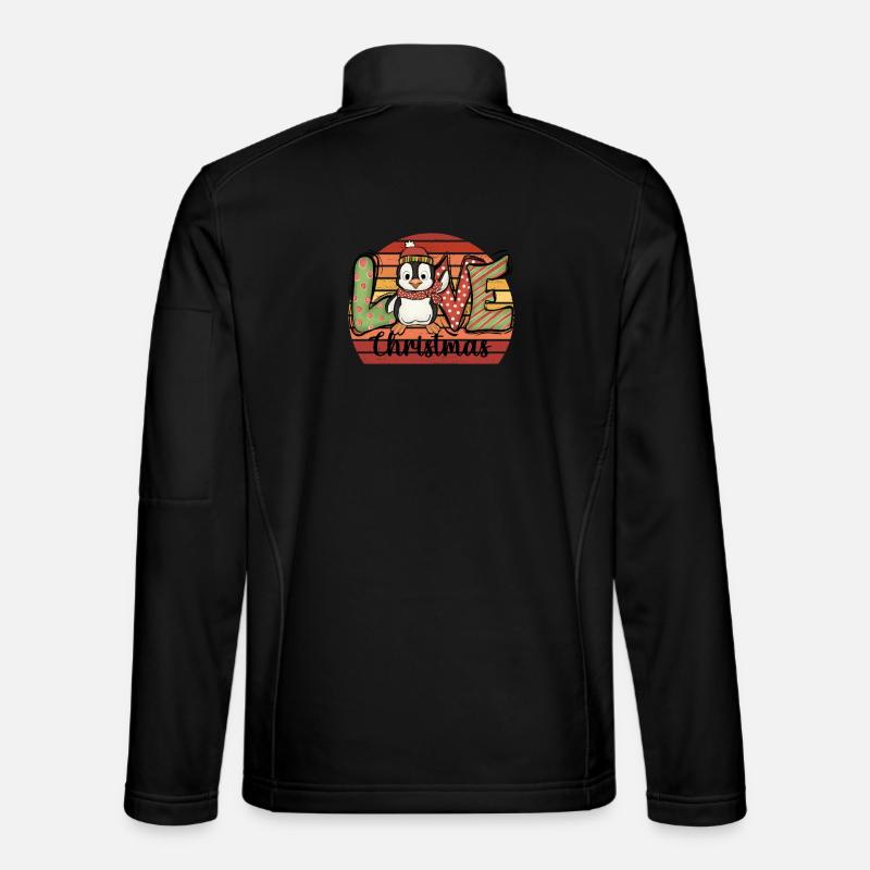Weihnachtspinguin Pinguin Weihnachten Geschenk - Unisex Softshelljacke - Schwarz