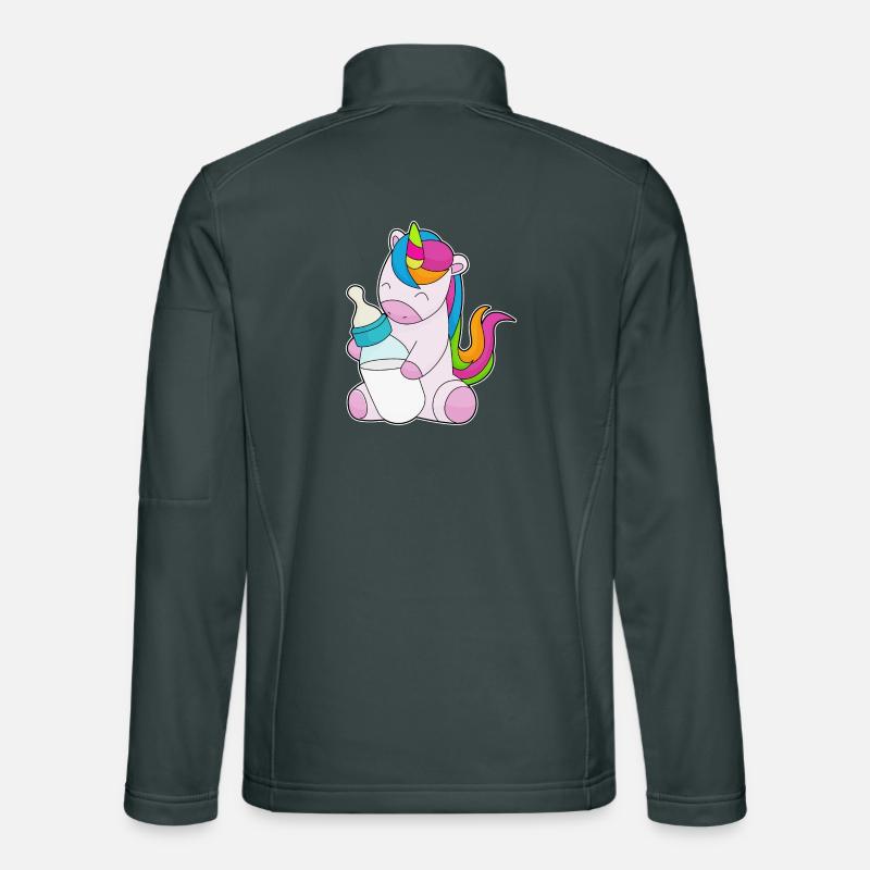 Bouteille de lait Licorne Veste en tissu softshell Unisexe