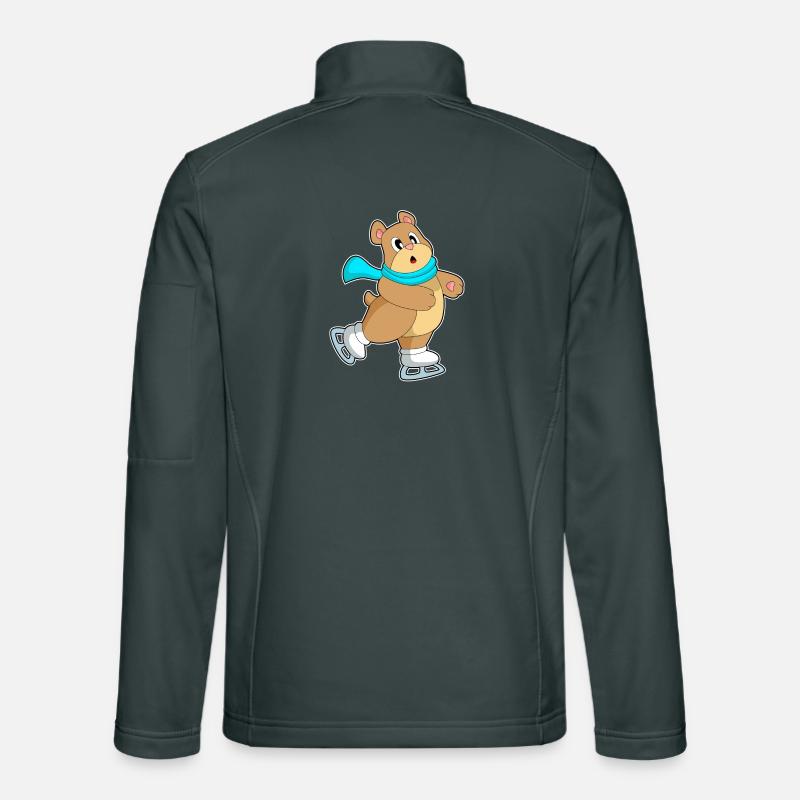 Bär Eislaufen Schlittschuhe Unisex Softshelljacke