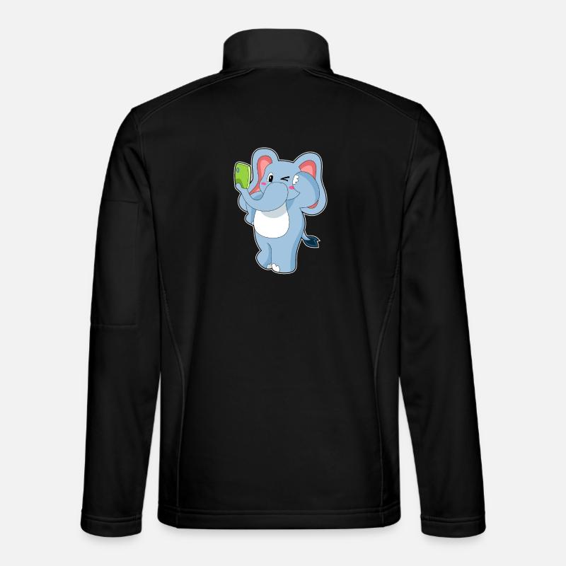 Elephant Smartphone - Unisex Softshell Jacket - black