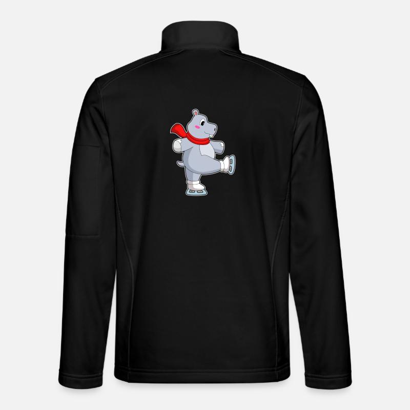 Patins à glace Hippo - Veste en tissu softshell Unisexe - noir