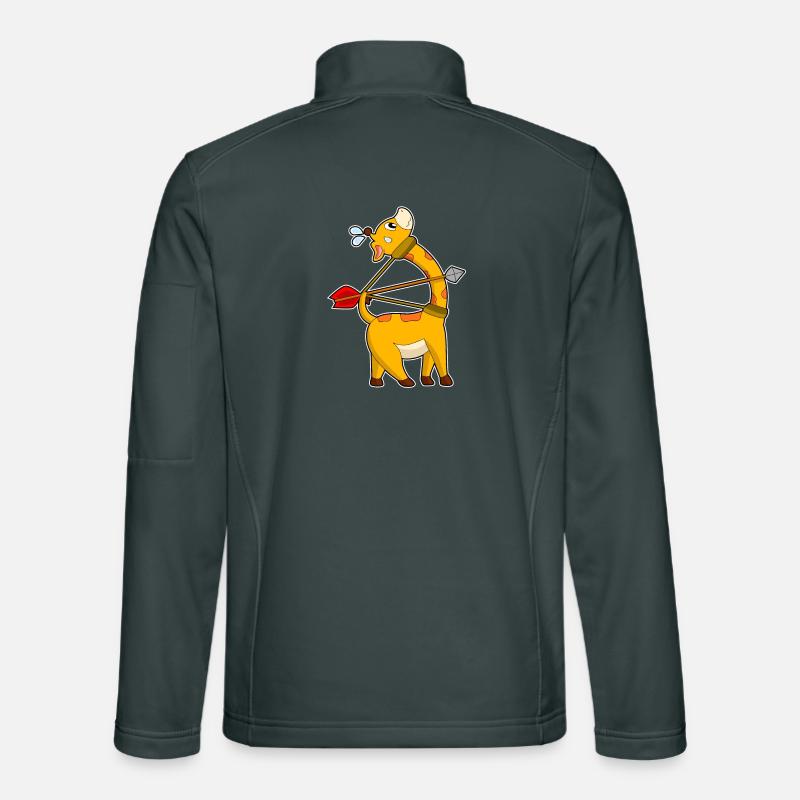 Giraffe Archer Bow Arrow Unisex Softshell Jacket