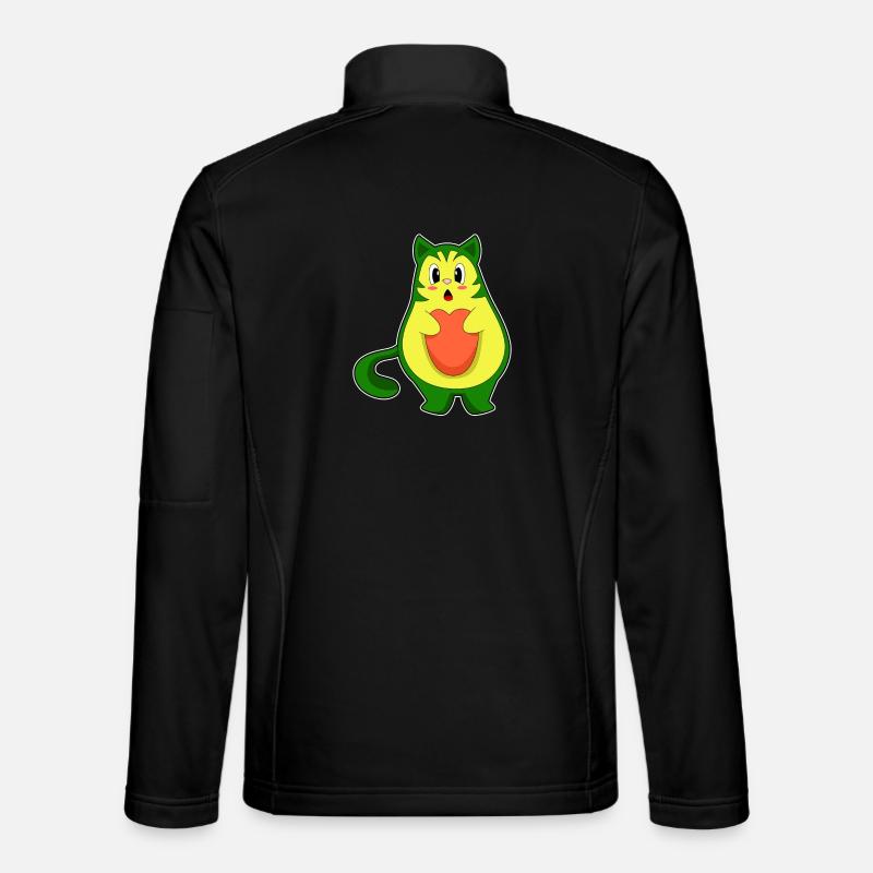 Katze Avocado - Unisex Softshelljacke - Schwarz