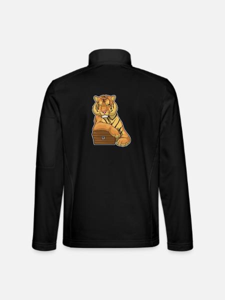 Tiger Treasure Chest - Unisex Softshell Jacket - black