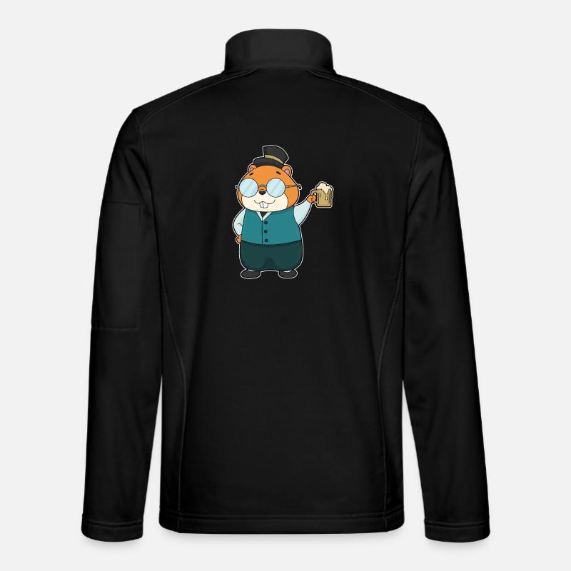Hamster Bier - Unisex Softshelljacke - Schwarz