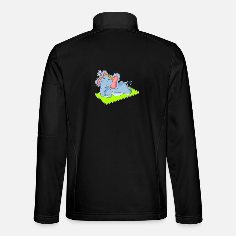 Elefant Workout Gymnastik Fitness - Unisex Softshelljacke - Schwarz