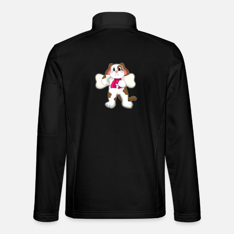 Hund Knochen Krafttraining - Unisex Softshelljacke - Schwarz