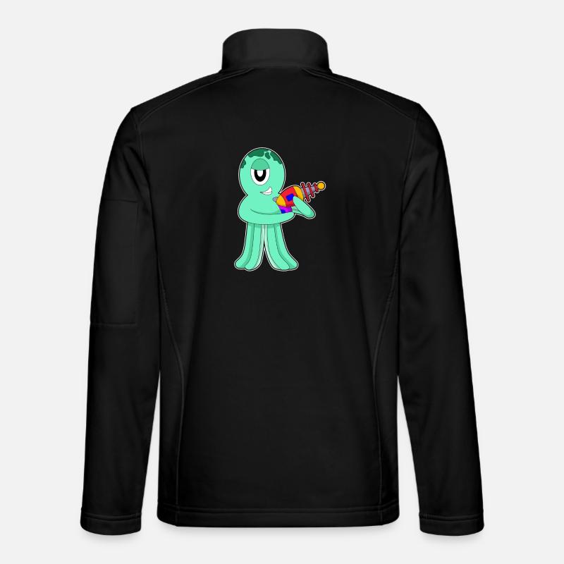 Krake Alien - Unisex Softshelljacke - Schwarz