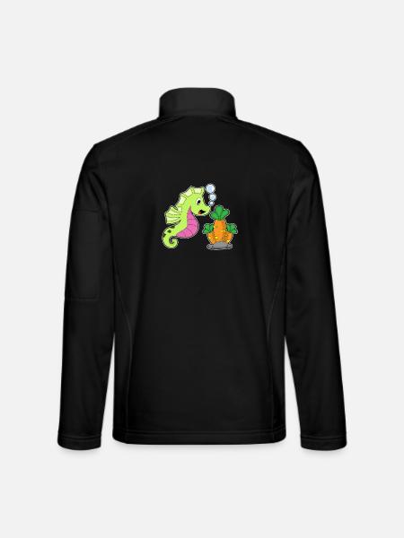 Hippocampe Carotte - Veste en tissu softshell Unisexe - noir