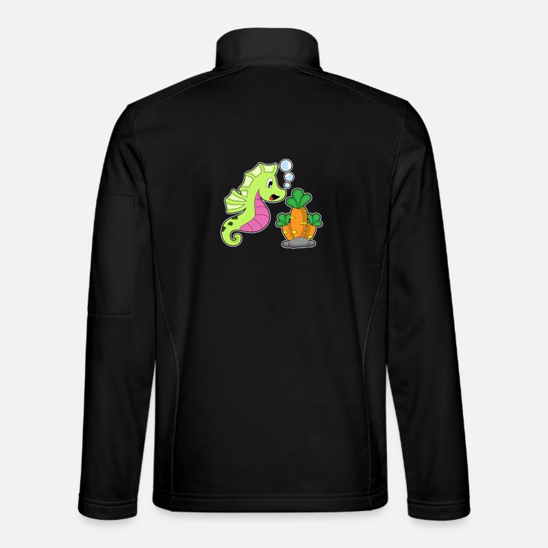 Hippocampe Carotte - Veste en tissu softshell Unisexe - noir