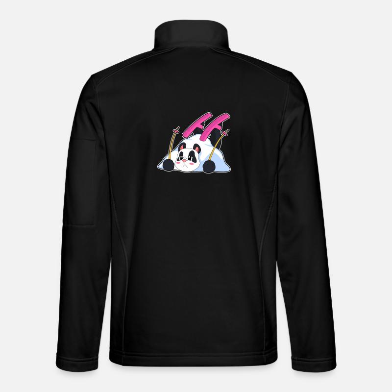 Panda Skier Ski - Veste en tissu softshell Unisexe - noir