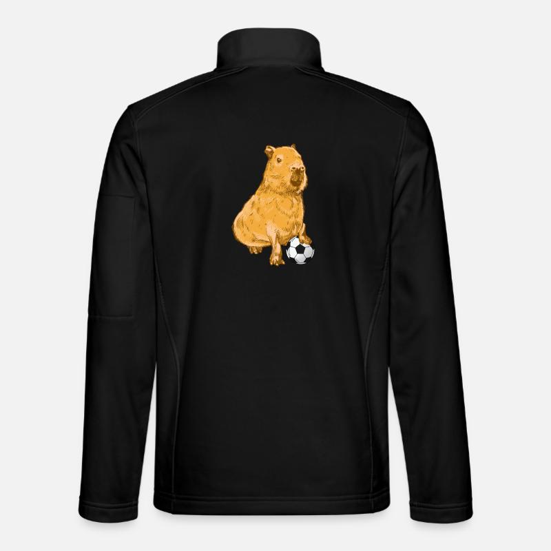 Capybara Fußball - Unisex Softshelljacke - Schwarz