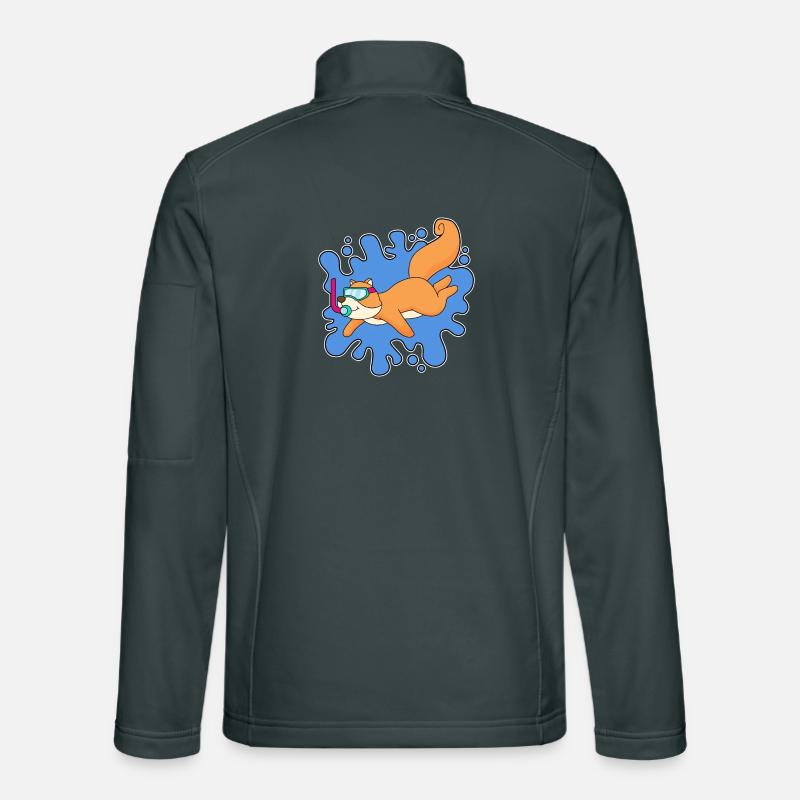 Squirrel Diver Snorkel Diving Unisex Softshell Jacket