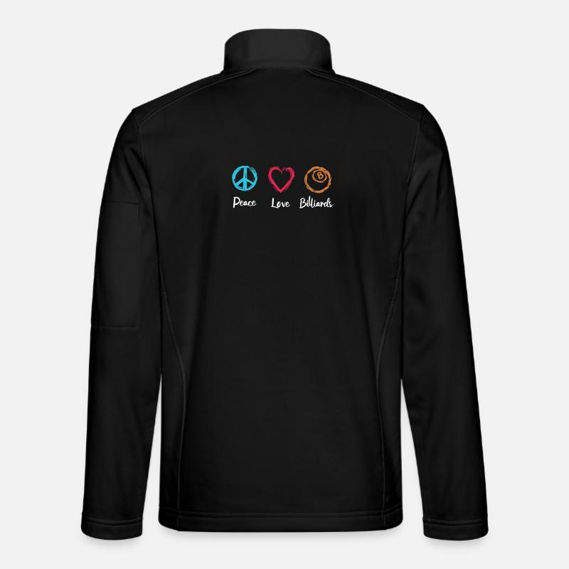 Peace Love Billiards - Unisex Softshell Jacket - black