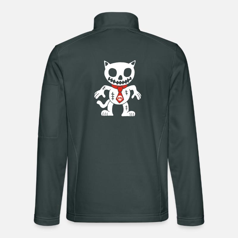 Chat blanc poupée vaudou Veste en tissu softshell Unisexe