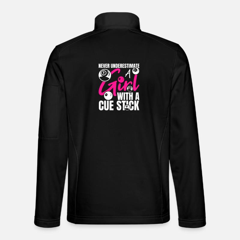 Fille au billard - Veste en tissu softshell Unisexe - noir