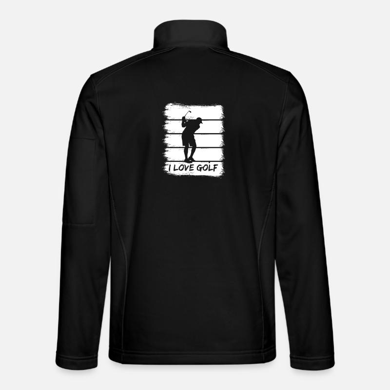I love golf - Unisex Softshell Jacket - black