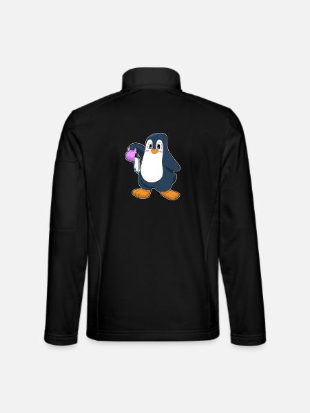 Pinguin Eiskaffee - Unisex Softshelljacke - Schwarz