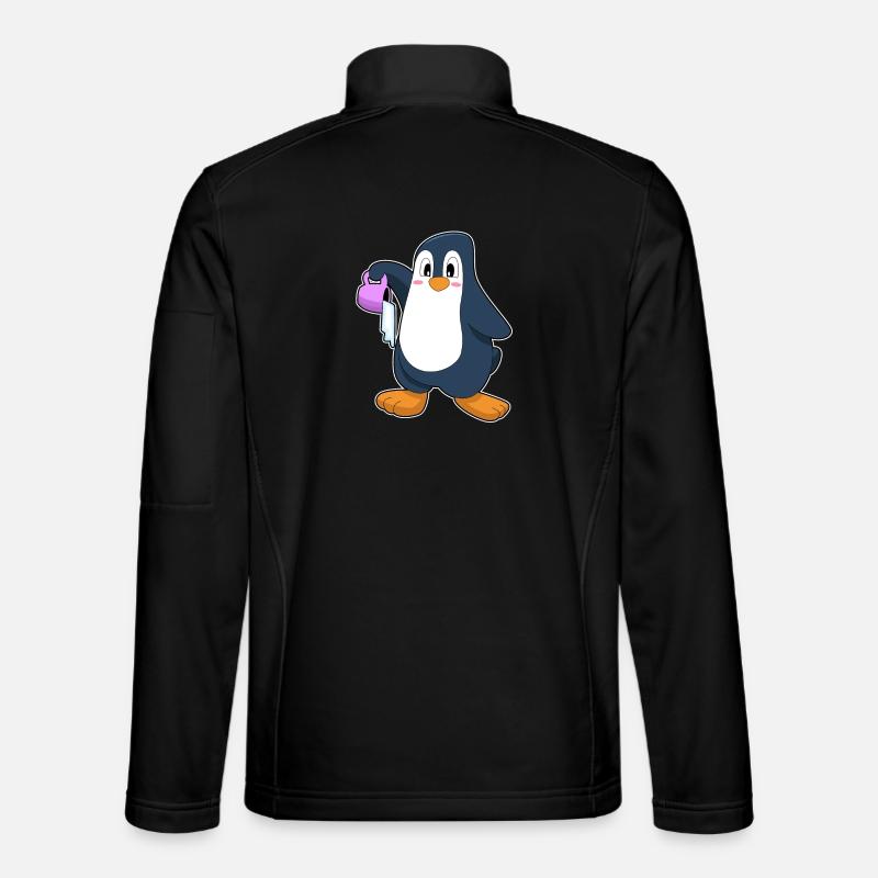 Penguin Iced Coffee - Unisex Softshell Jacket - black