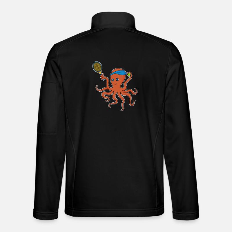Octopus Tennis Racket - Unisex Softshell Jacket - black