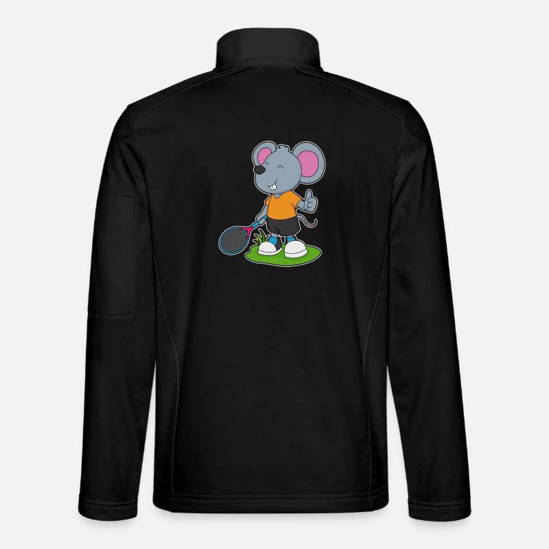 Mouse Tennis Racket - Unisex Softshell Jacket - black