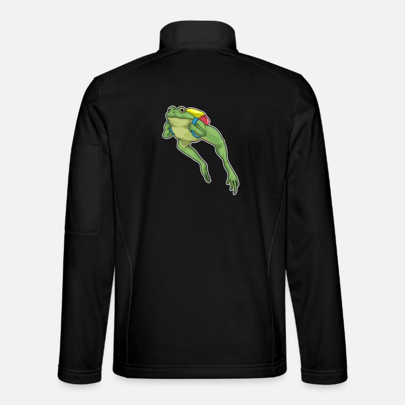 Frog Hiker Backpack Hiking - Unisex Softshell Jacket - black