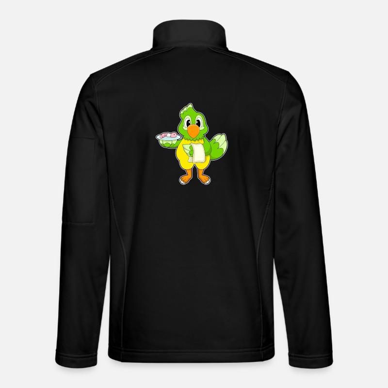 Papagei Koch Wurm - Unisex Softshelljacke - Schwarz