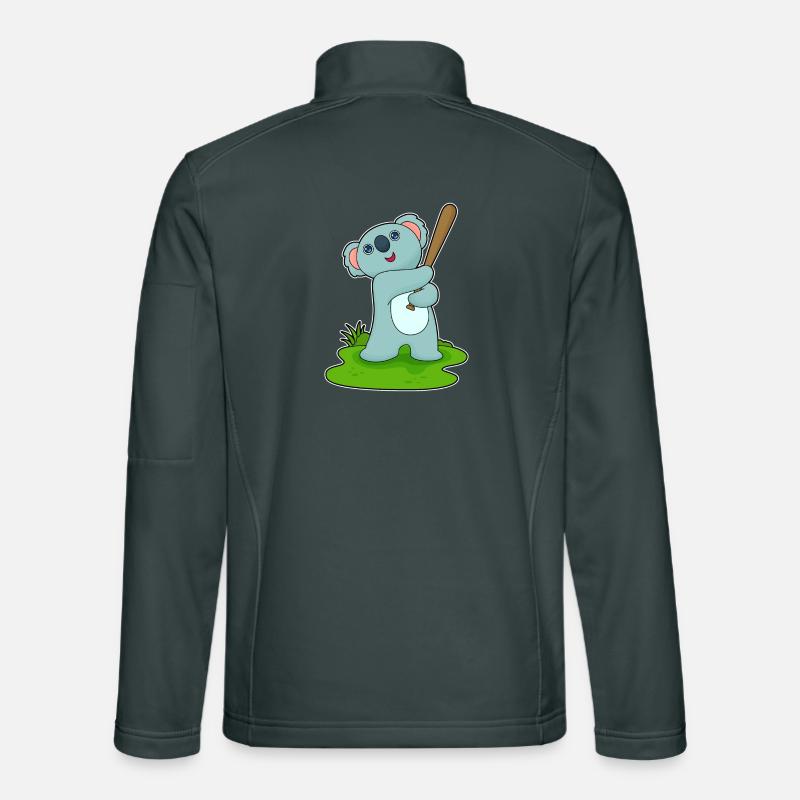 Koala Baseball Baseball Bat Unisex Softshell Jacket