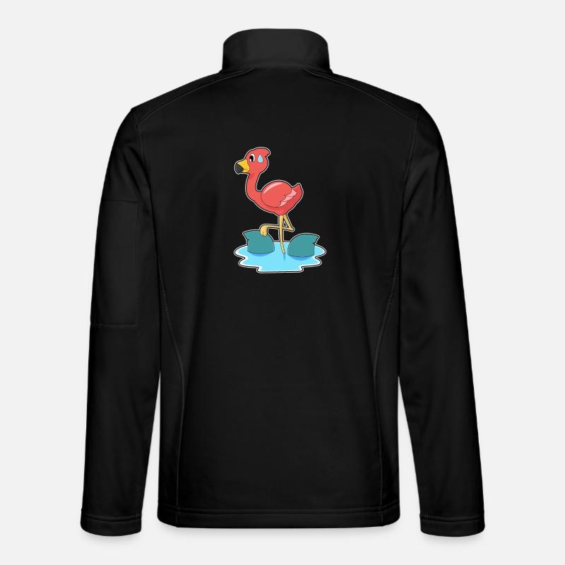 Flamingo Shark Fins - Unisex Softshell Jacket - black