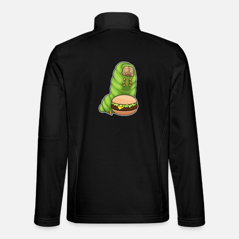 Raupe Cheeseburger - Unisex Softshelljacke - Schwarz