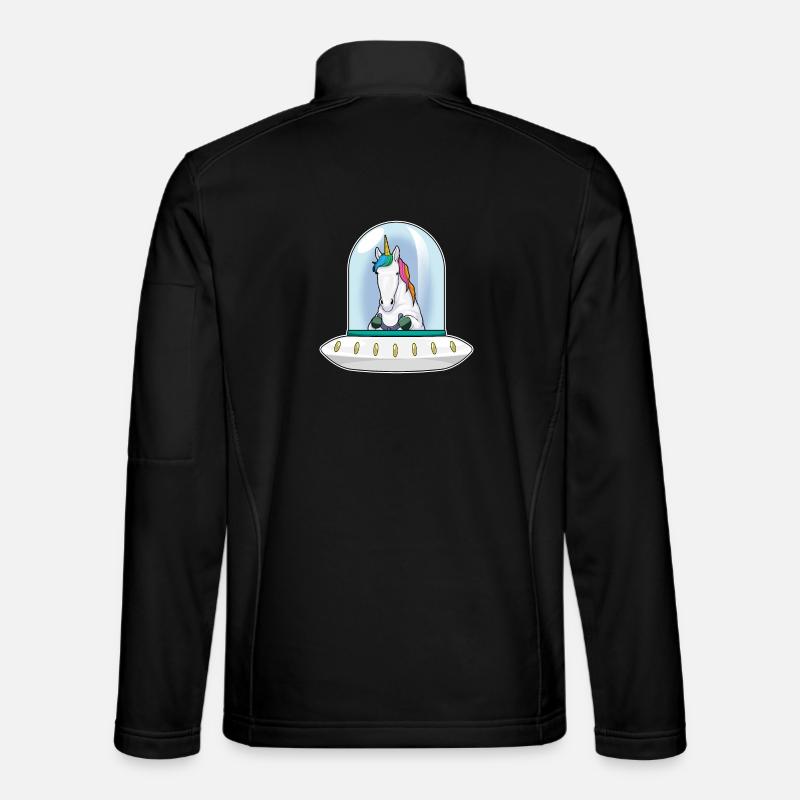Unicorn Spaceship Space Unisex Softshell Jacket