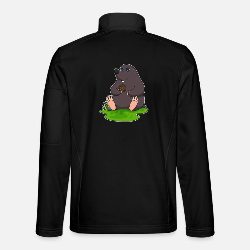 Taupe beignet - Veste en tissu softshell Unisexe - noir