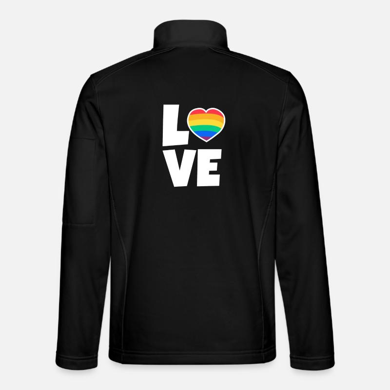 Saint-Valentin, Saint-Valentin, Saint-Valentin - Veste en tissu softshell Unisexe - noir