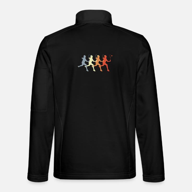 Retro Badminton - Unisex Softshell Jacket - black