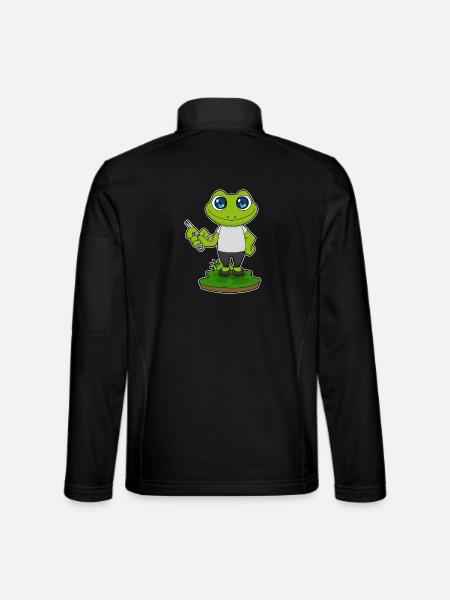 Ciseaux de coiffeur grenouille - Veste en tissu softshell Unisexe - noir