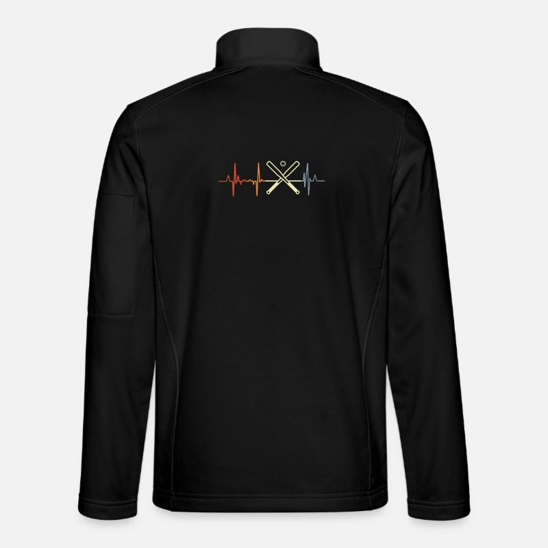 Baseball heartbeat - Unisex Softshell Jacket - black