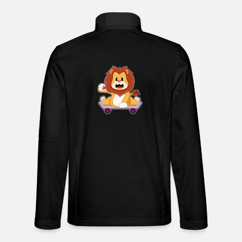 Löwe Skater Skateboard - Unisex Softshelljacke - Schwarz