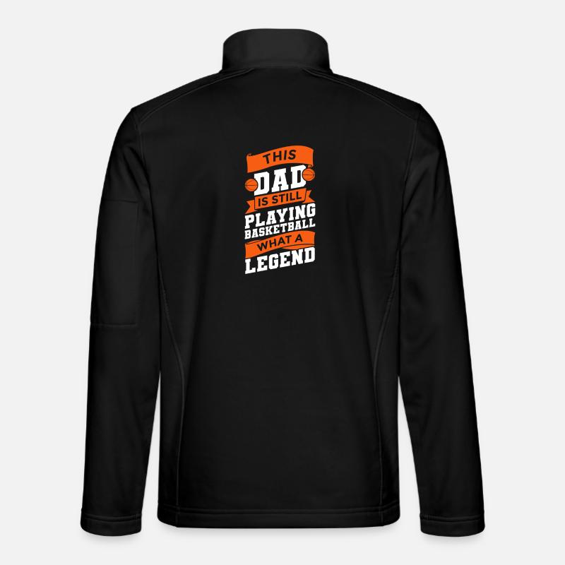 This father plays basketball - Unisex Softshell Jacket - black