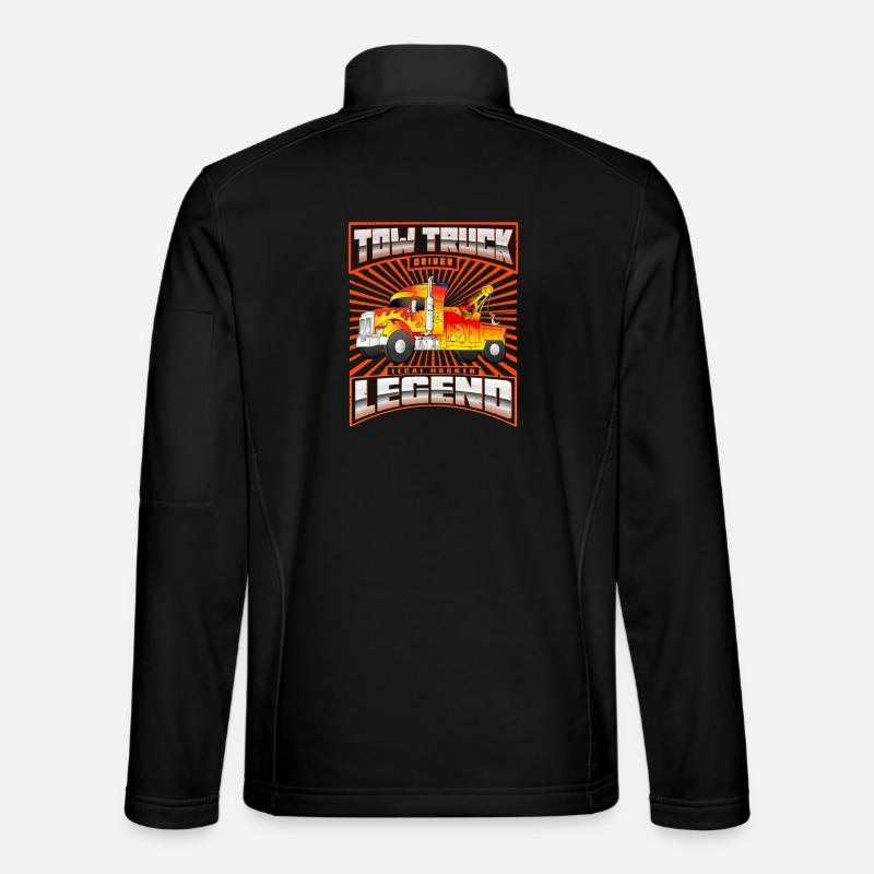 Abschleppwagen Fahrer Legende - Unisex Softshelljacke - Schwarz