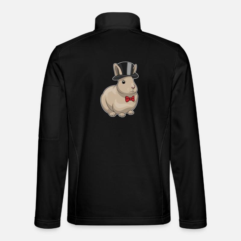 Rabbit Groom Top Cylinder Wedding Unisex Softshell Jacket