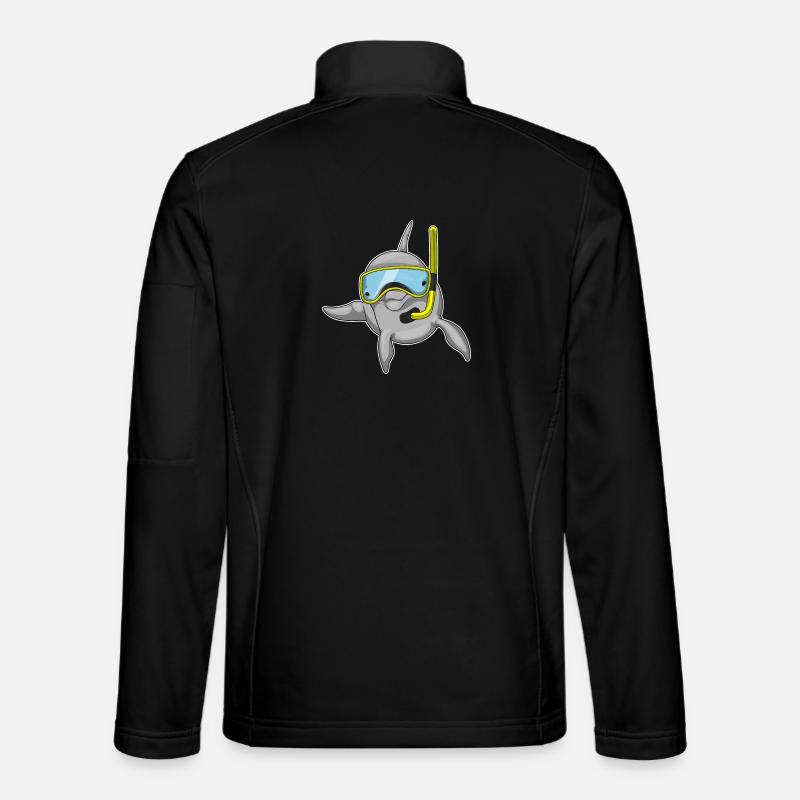 Dolphin Diver Snorkel - Veste en tissu softshell Unisexe - noir