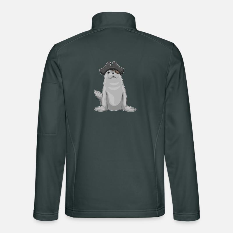 Seal Pirate Eye Patch Unisex Softshell Jacket