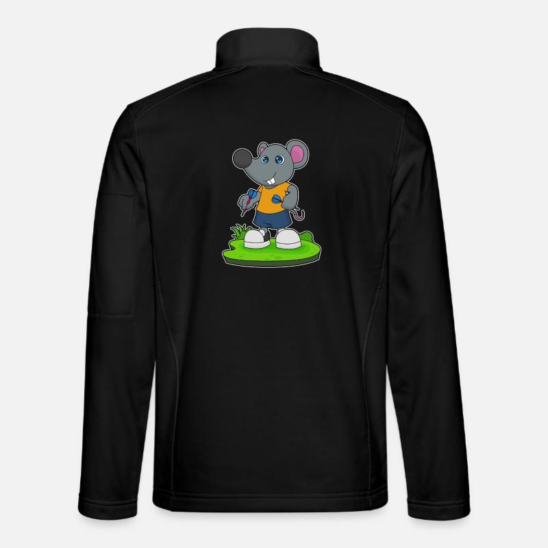 Maus Dart Dartpfeil - Unisex Softshelljacke - Schwarz
