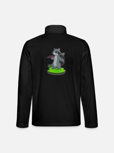 Fléchette raton laveur - Veste en tissu softshell Unisexe - noir