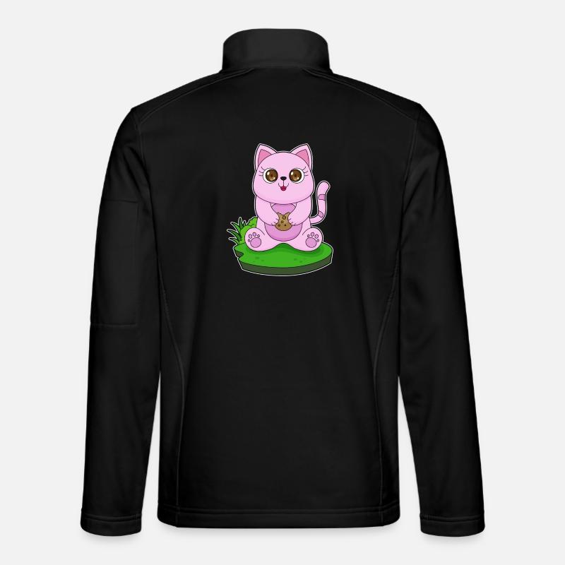 Chat Cookie - Veste en tissu softshell Unisexe - noir